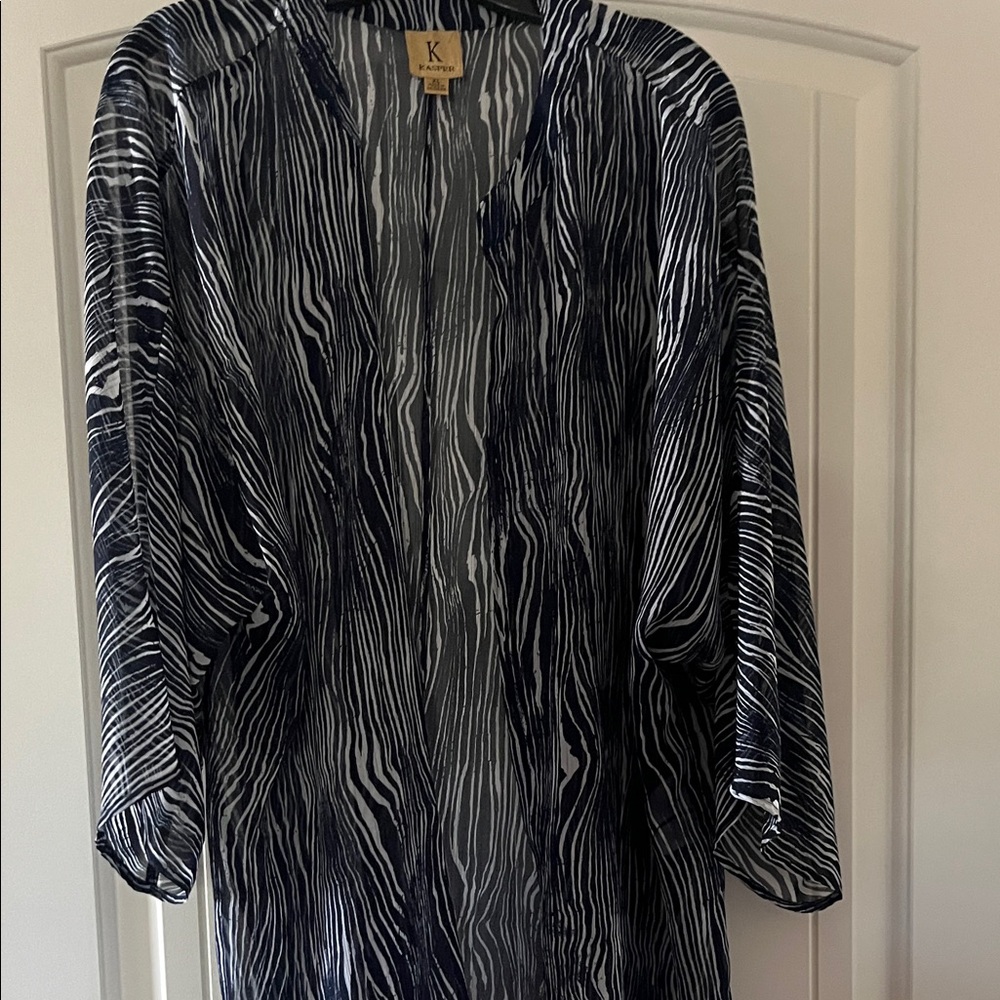 Kasper Black and White Swim Coverup